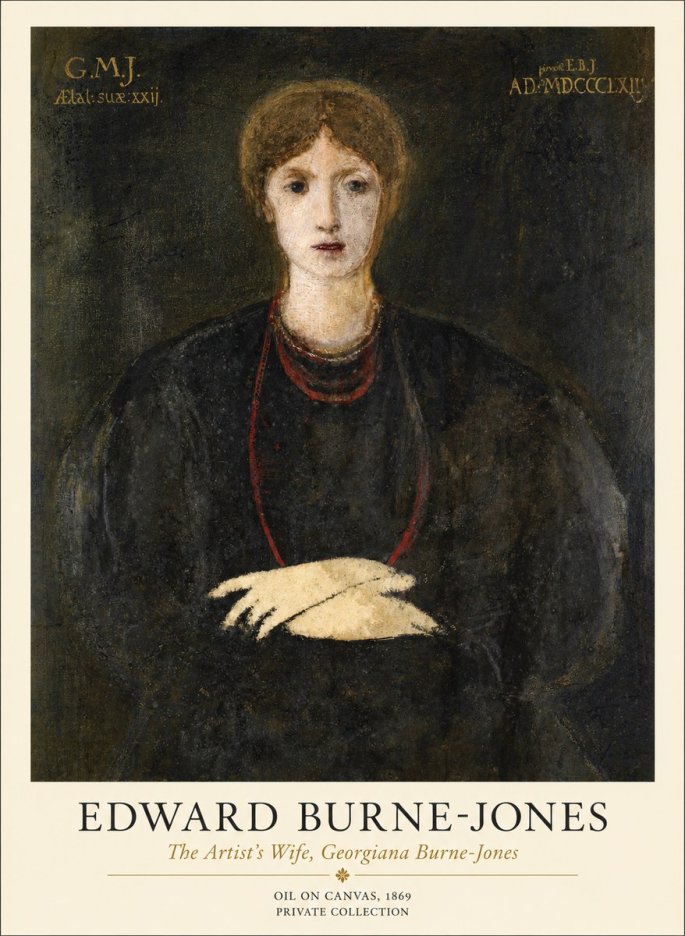 Edward Burne-Jones The Artist's Wife, Georgiana Burne-jones No1 - Affiche