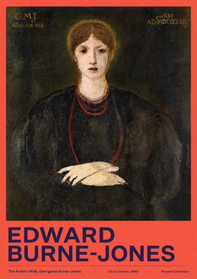 Edward Burne-Jones The Artist's Wife, Georgiana Burne-jones No2 - Affiche