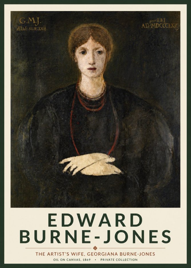 Edward Burne-Jones The Artist's Wife, Georgiana Burne-jones No4 - Affiche