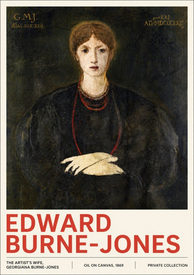 Edward Burne-Jones The Artist's Wife, Georgiana Burne-jones No6 - Affiche
