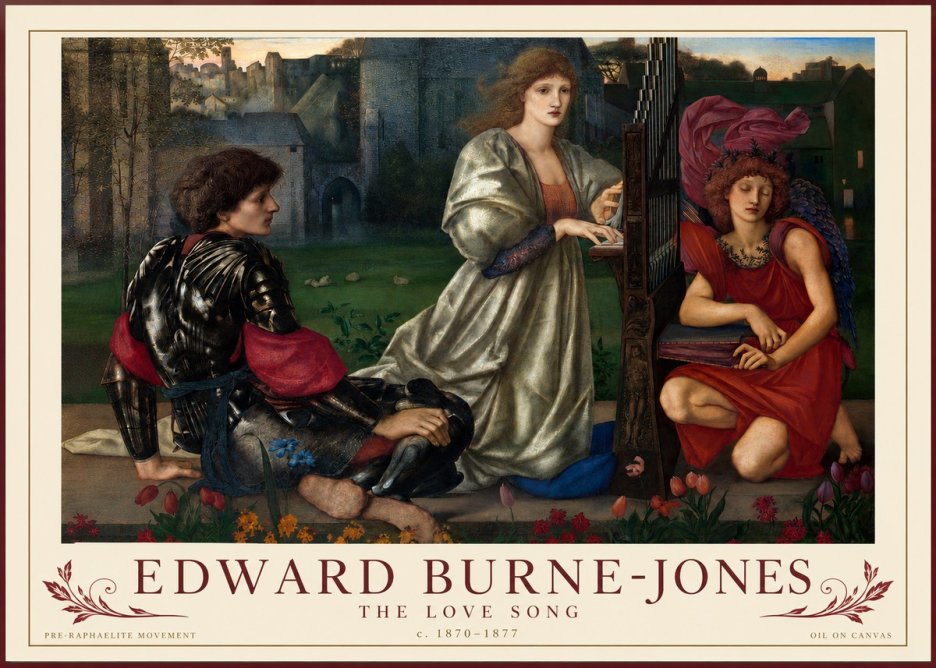 Edward Burne-Jones The Love Song No3 - Affiche