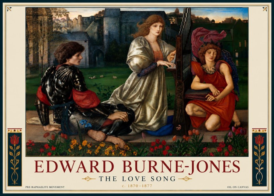 Edward Burne-Jones The Love Song No4 - Affiche