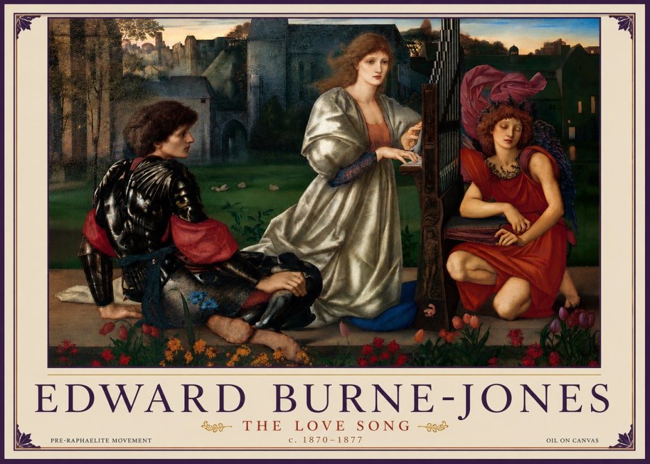 Edward Burne-Jones The Love Song No6 - Affiche