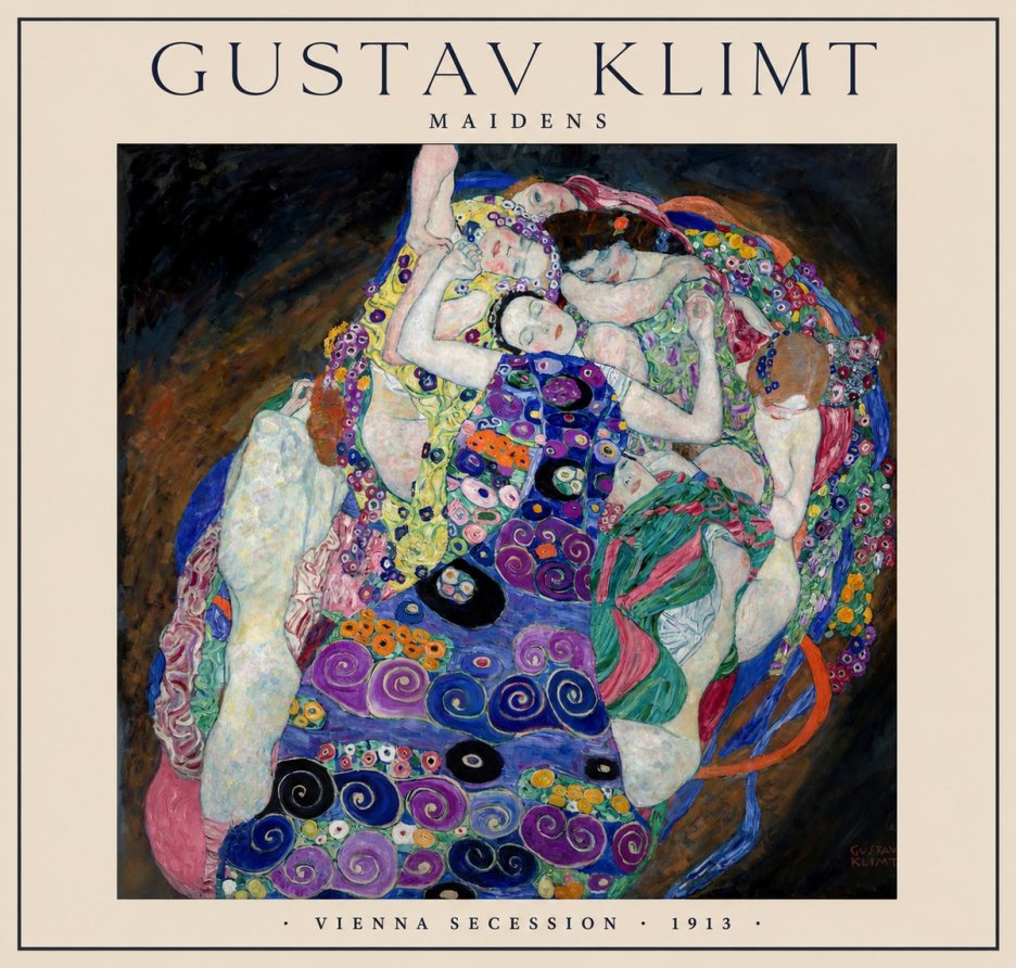 Klimt Maidens No1 - Affiche