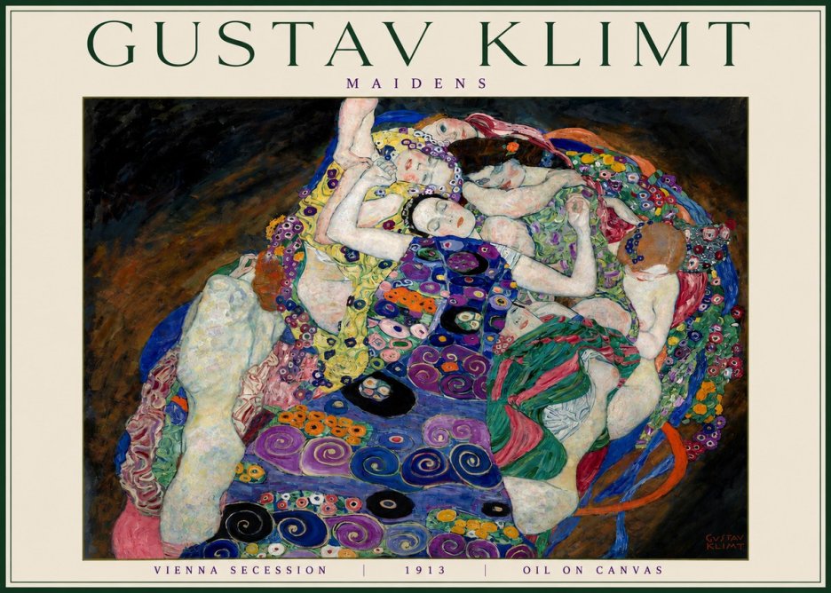 Klimt Maidens No4 - Affiche