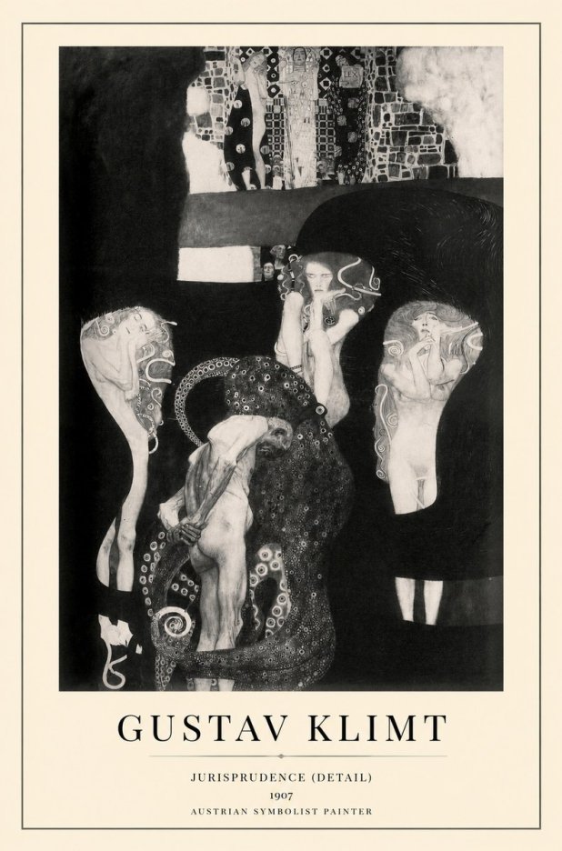 Klimt Jurisprudence (Detail) No1 - Affiche