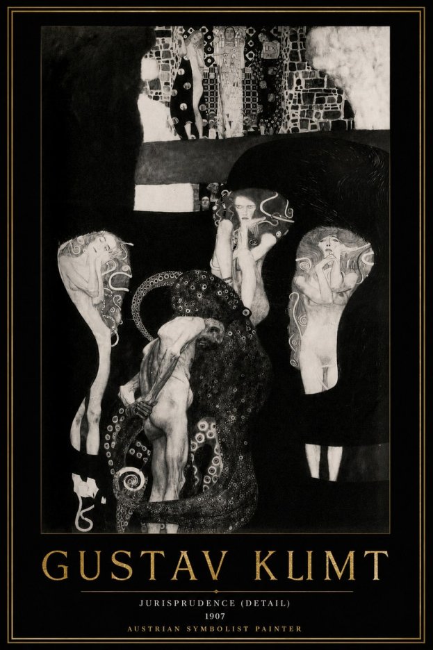 Klimt Jurisprudence (Detail) No2 - Affiche