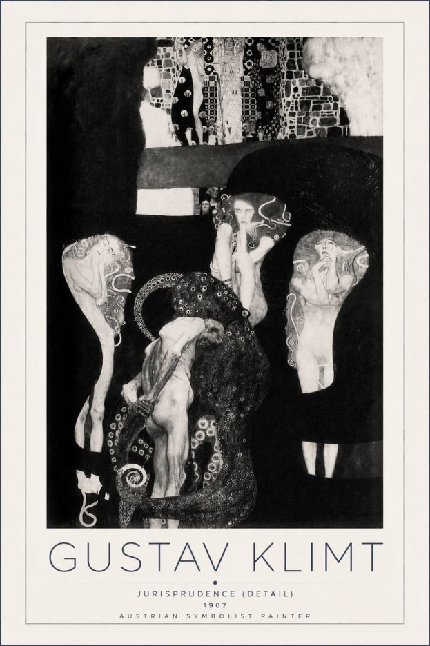 Klimt Jurisprudence (Detail) No3 - Affiche