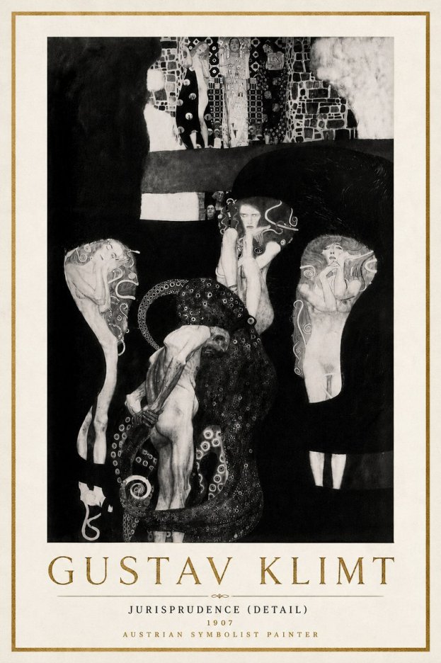 Klimt Jurisprudence (Detail) No6 - Affiche