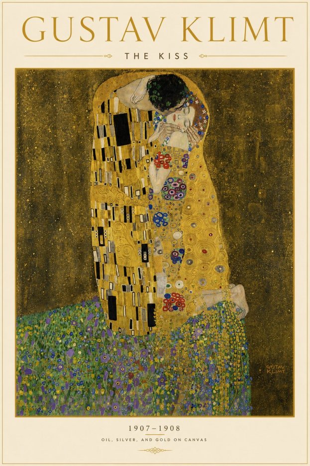 Klimt The Kiss No6 - Affiche