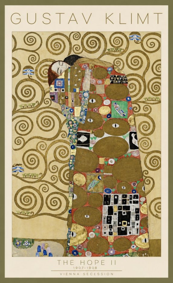 Klimt The Hope Ii No4 - Affiche