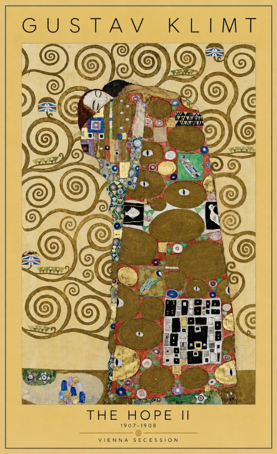 Klimt The Hope Ii No5 - Affiche