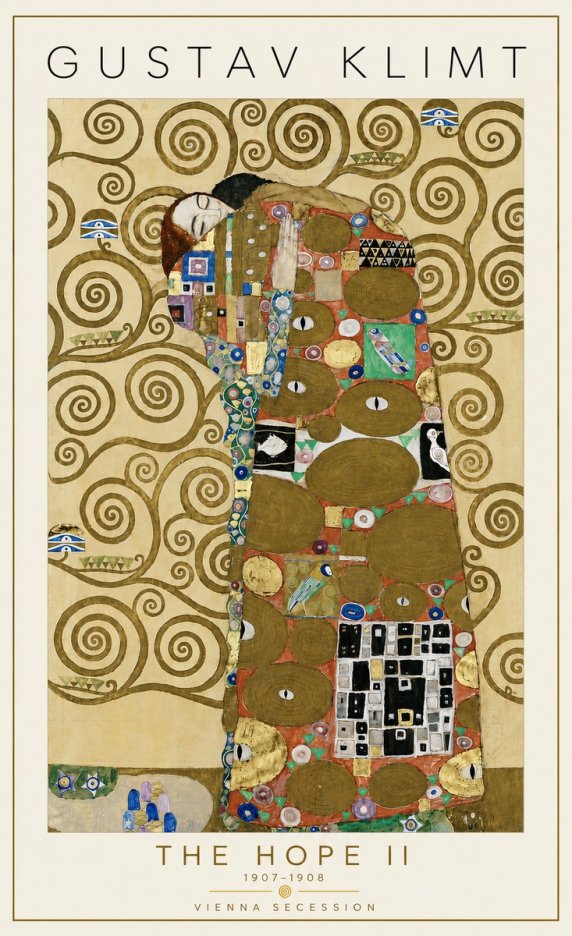 Klimt The Hope Ii No6 - Affiche