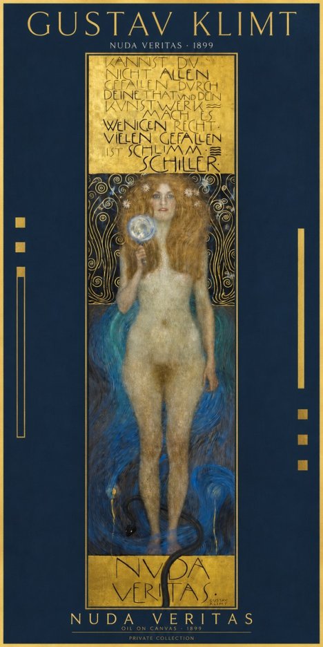 Klimt Nuda Veritas No2 - Affiche