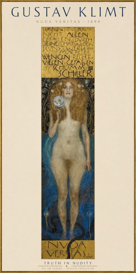Klimt Nuda Veritas No3 - Affiche