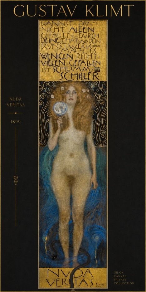 Klimt Nuda Veritas No4 - Affiche