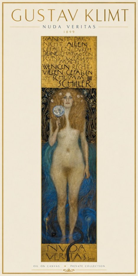 Klimt Nuda Veritas No5 - Affiche
