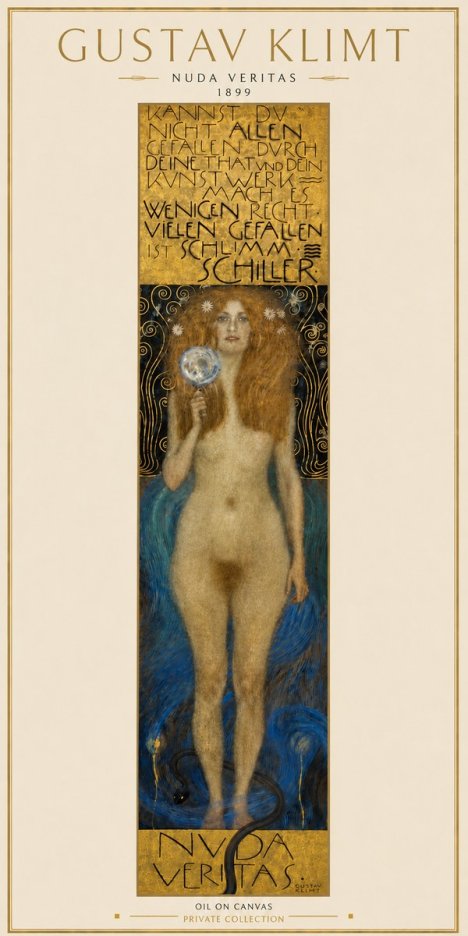 Klimt Nuda Veritas No6 - Affiche
