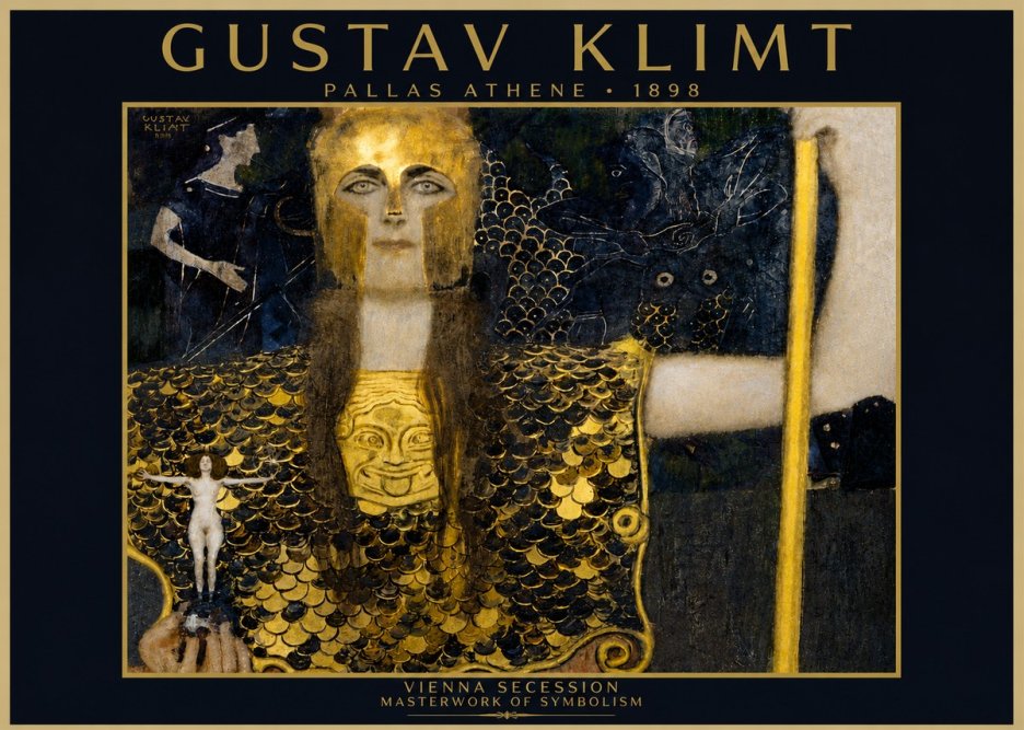 Klimt Pallas Athene No4 - Affiche