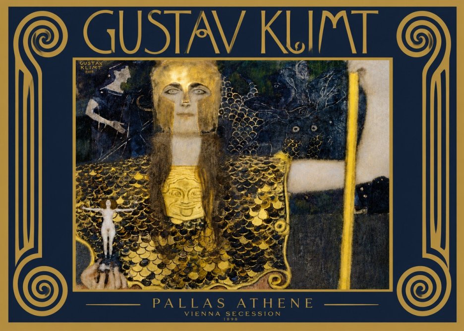 Klimt Pallas Athene No5 - Affiche