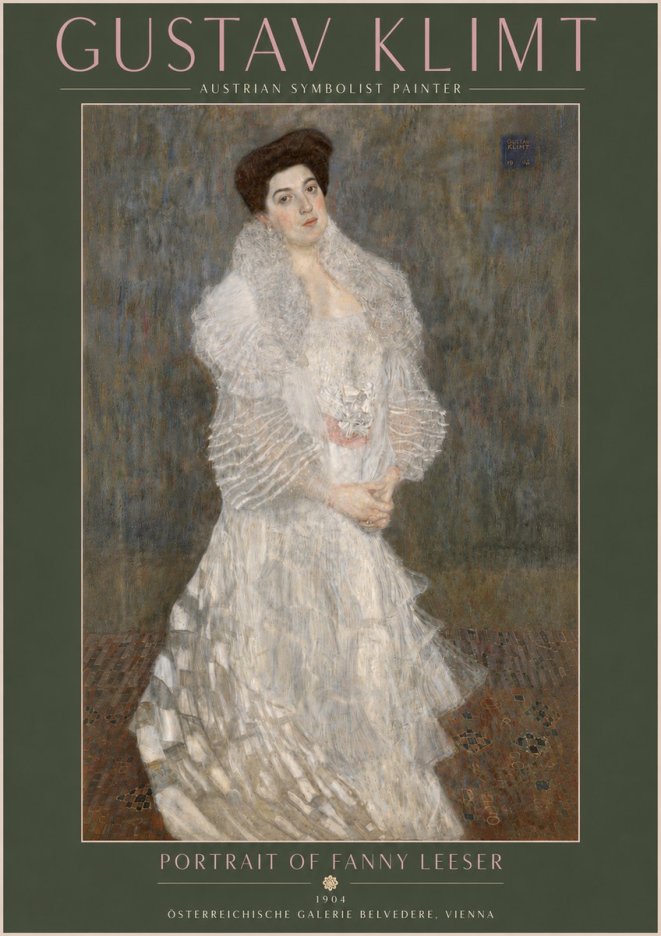Klimt Portrait of Fanny Leeser No5 - Affiche