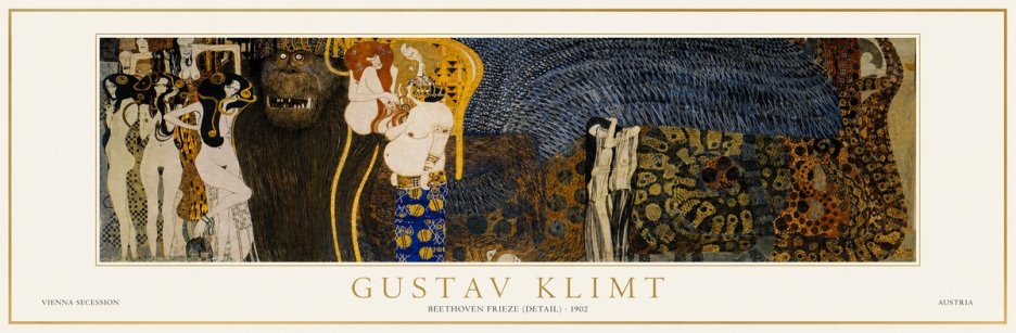 Klimt Beethoven Frieze (Detail) No1 - Affiche