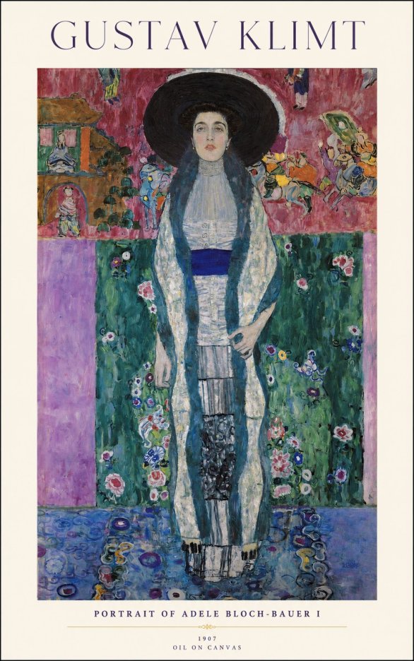 Klimt Portrait of Adele Bloch-bauer I No1 - Affiche