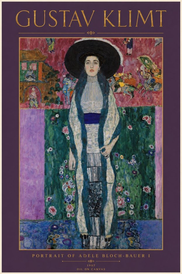 Klimt Portrait of Adele Bloch-bauer I No3 - Affiche