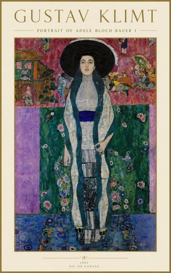 Klimt Portrait of Adele Bloch-bauer I No6 - Affiche