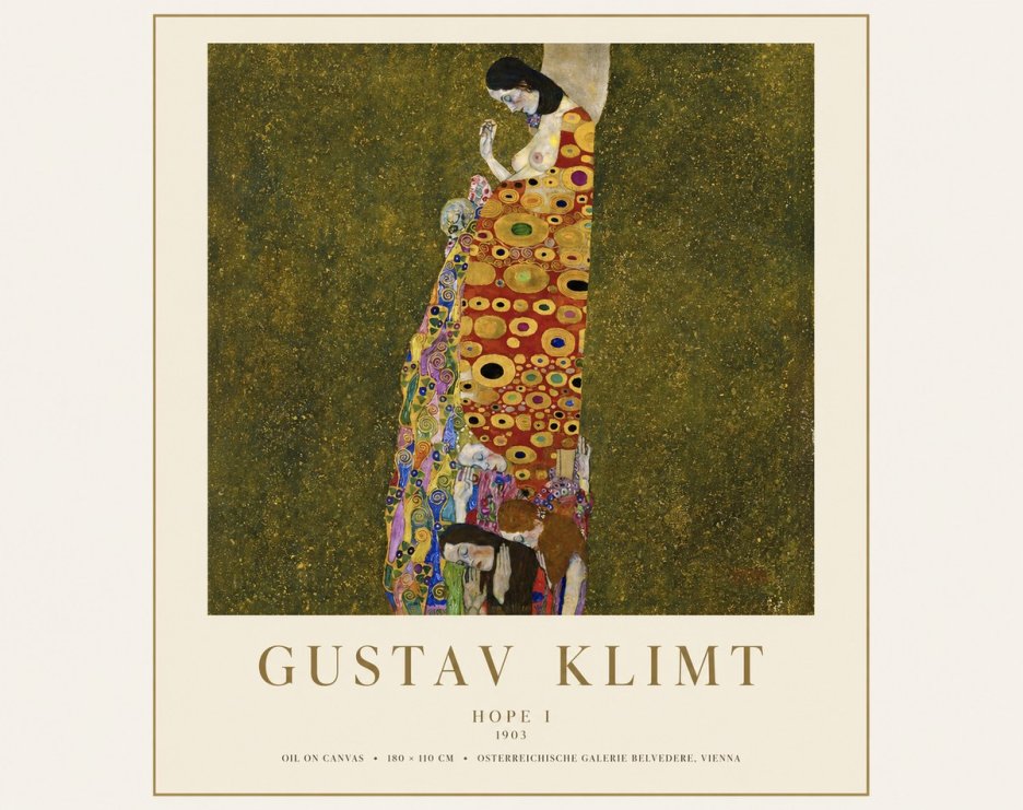 Klimt Hope I No1 - Affiche