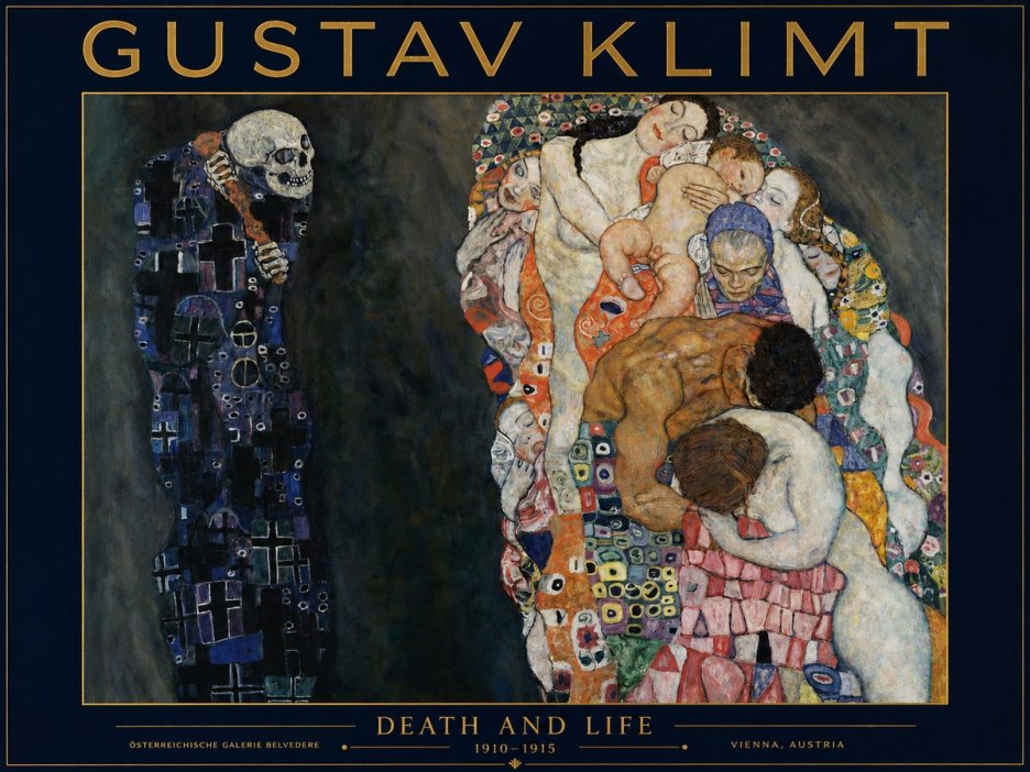 Klimt Death and Life No2 - Affiche