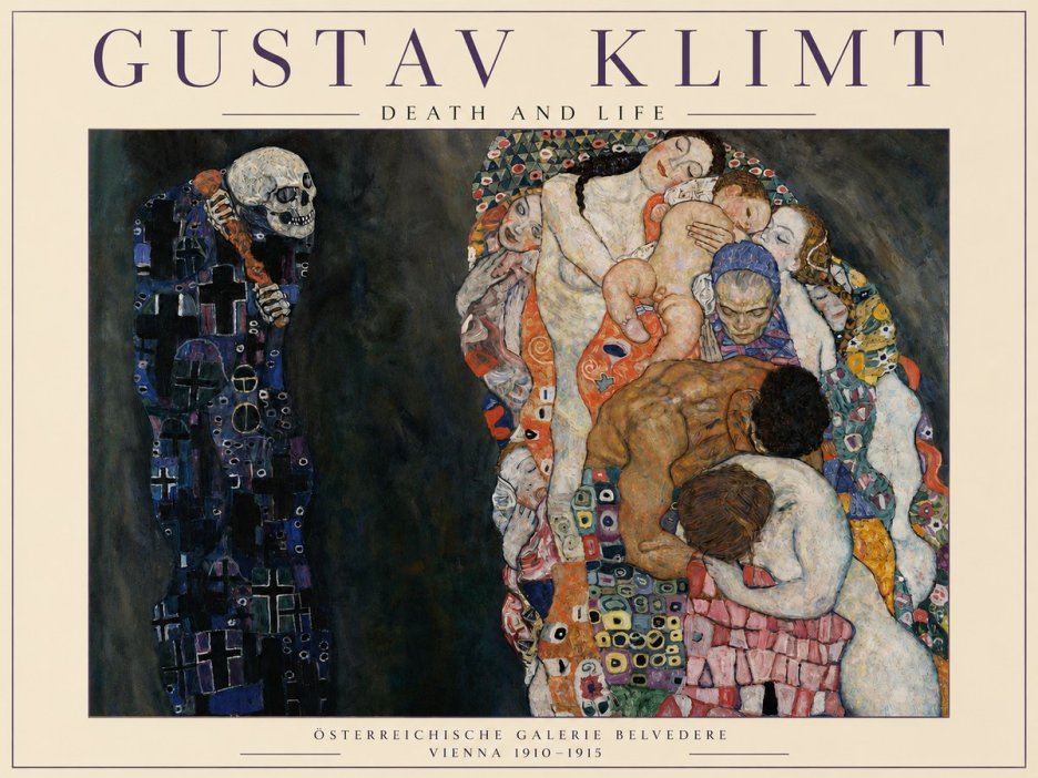Klimt Death and Life No3 - Affiche