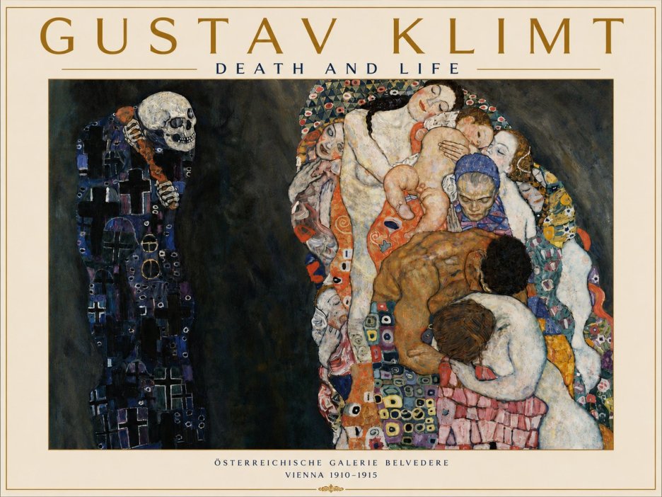Klimt Death and Life No4 - Affiche