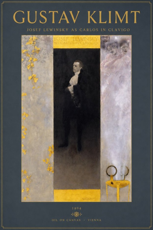 Klimt Josef Lewinsky as Carlos in Clavigo No2 - Affiche