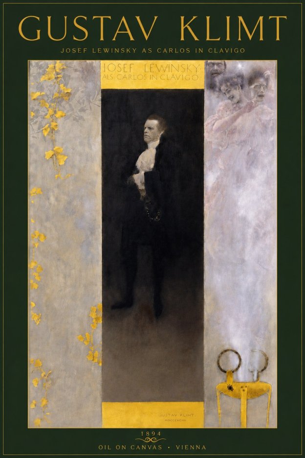 Klimt Josef Lewinsky as Carlos in Clavigo No5 - Affiche