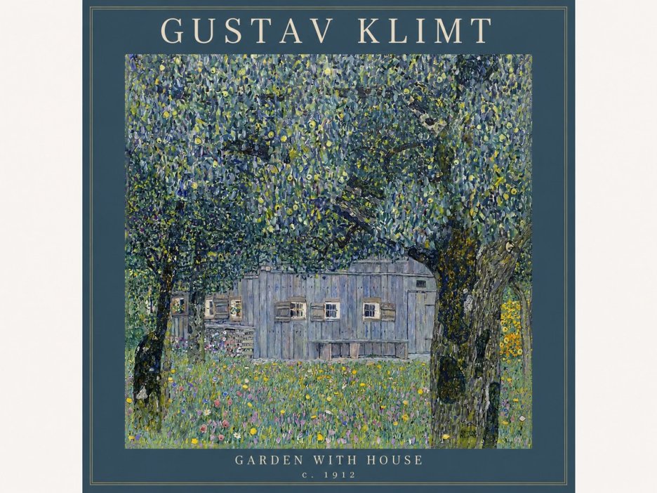 Klimt Garden with House No2 - Affiche