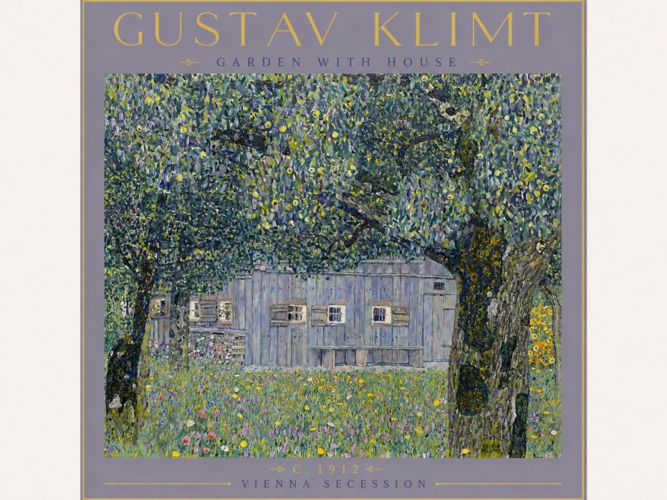 Klimt Garden with House No4 - Affiche