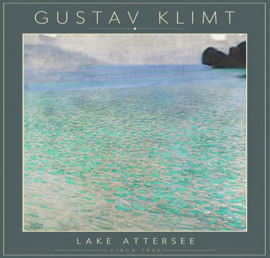 Klimt Lake Attersee No4 - Affiche