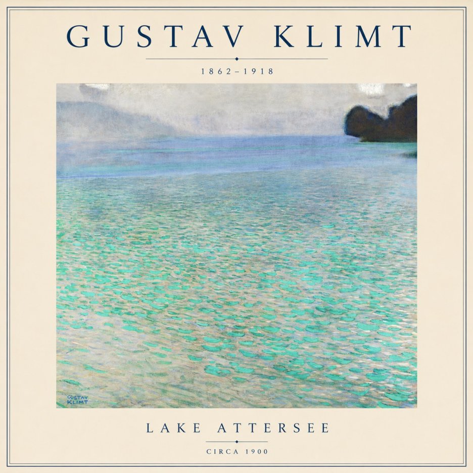 Klimt Lake Attersee No5 - Affiche