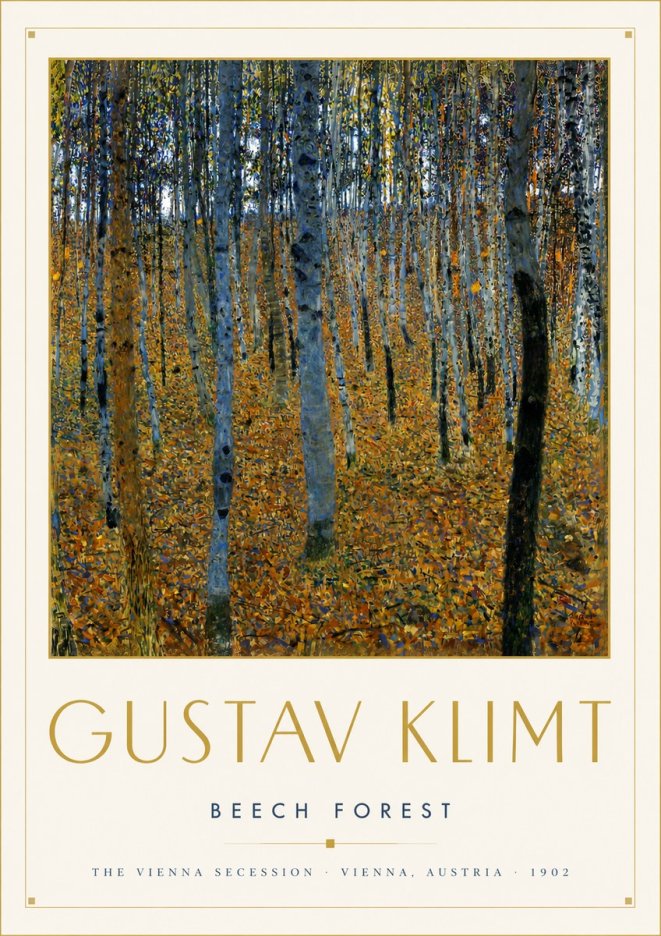 Klimt Beech Forest No4 - Affiche