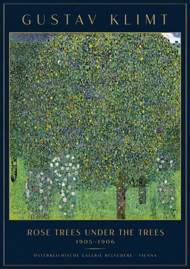 Klimt Rose Trees Under the Trees No3 - Affiche