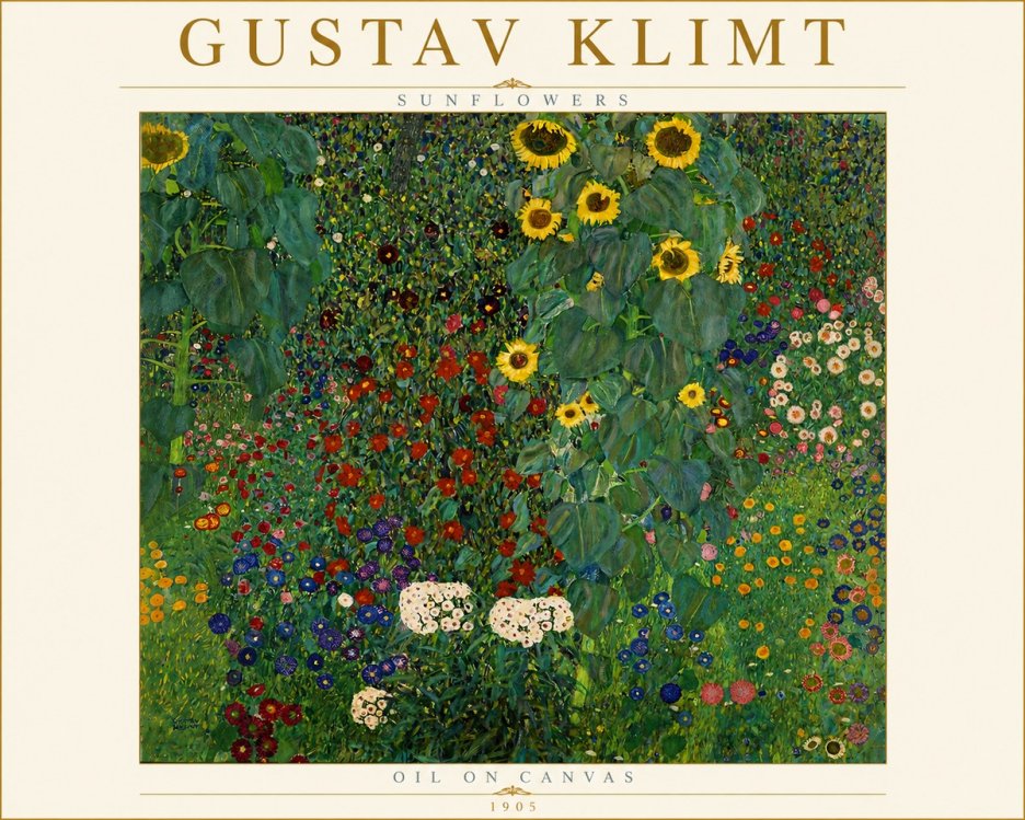 Klimt Sunflowers No6 - Affiche