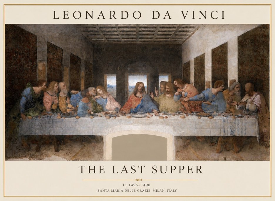 Leonardo da Vinci The Last Supper No1 - Affiche