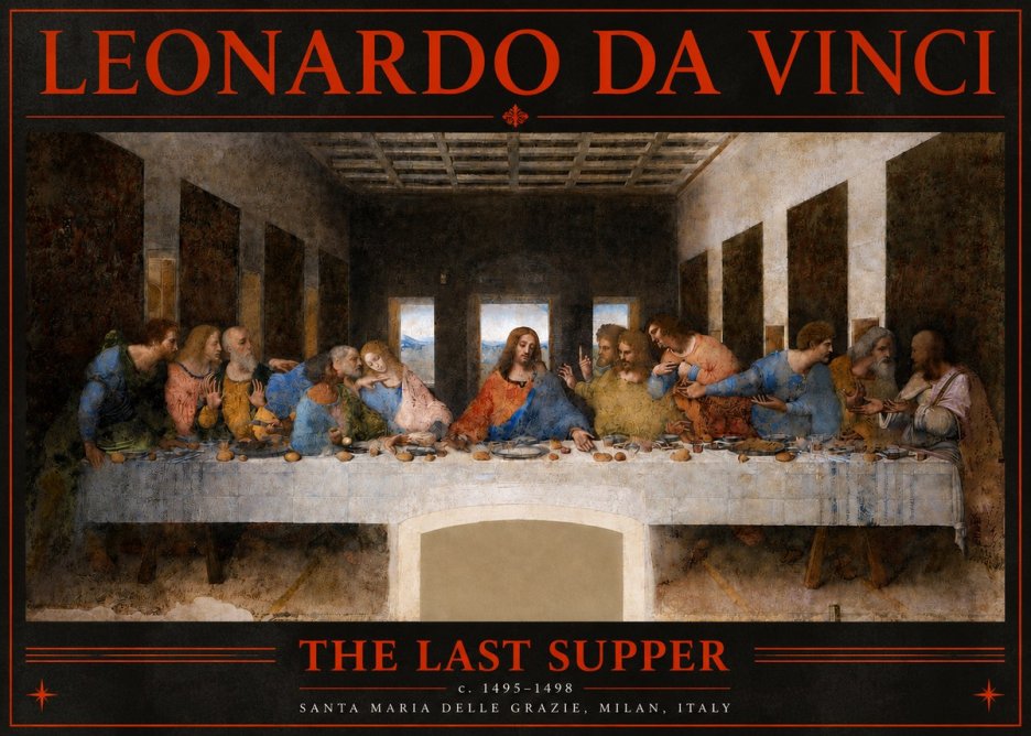 Leonardo da Vinci The Last Supper No3 - Affiche