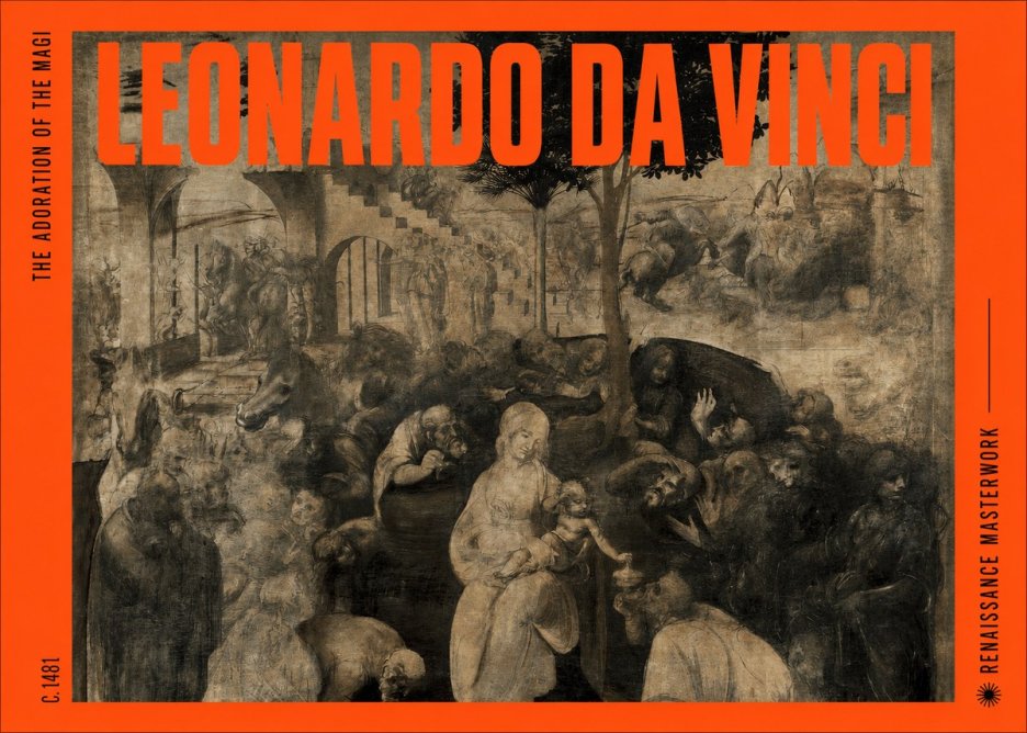 Leonardo da Vinci The Adoration of the Magi No4 - Affiche