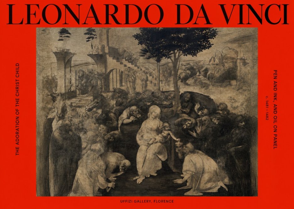 Leonardo da Vinci The Adoration of the Magi No6 - Affiche