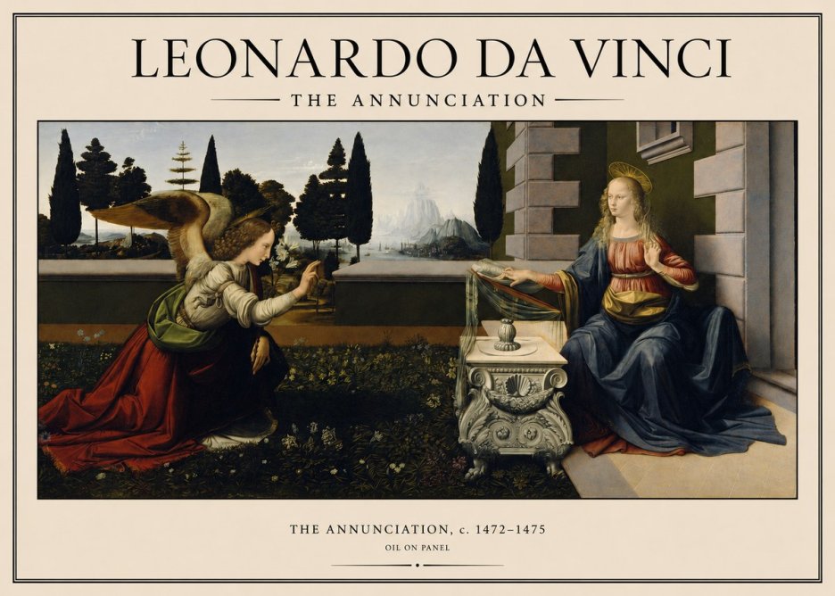 Leonardo da Vinci The Annunciation No1 - Affiche