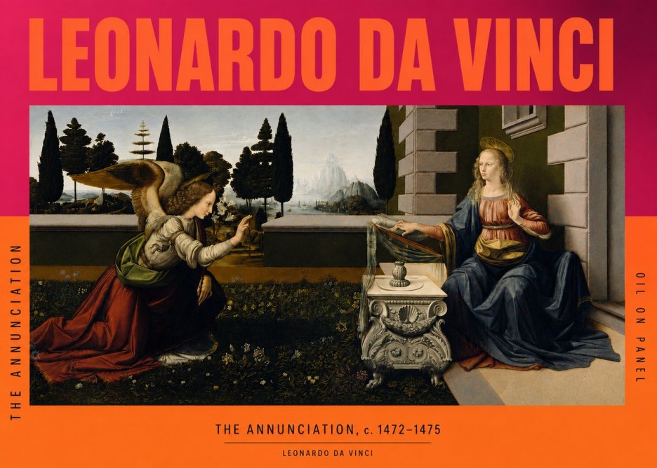 Leonardo da Vinci The Annunciation No3 - Affiche