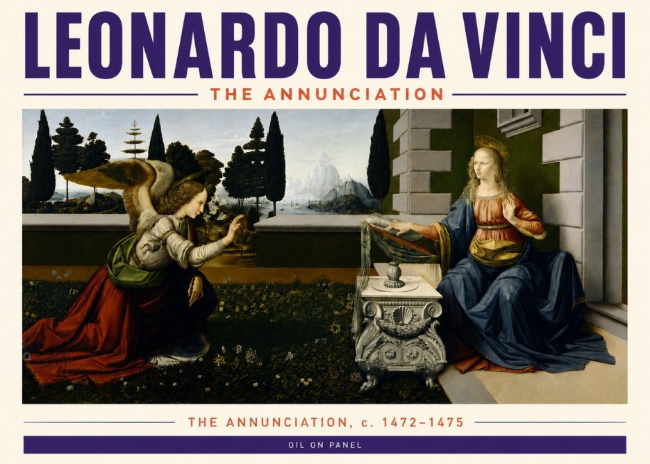 Leonardo da Vinci The Annunciation No4 - Affiche