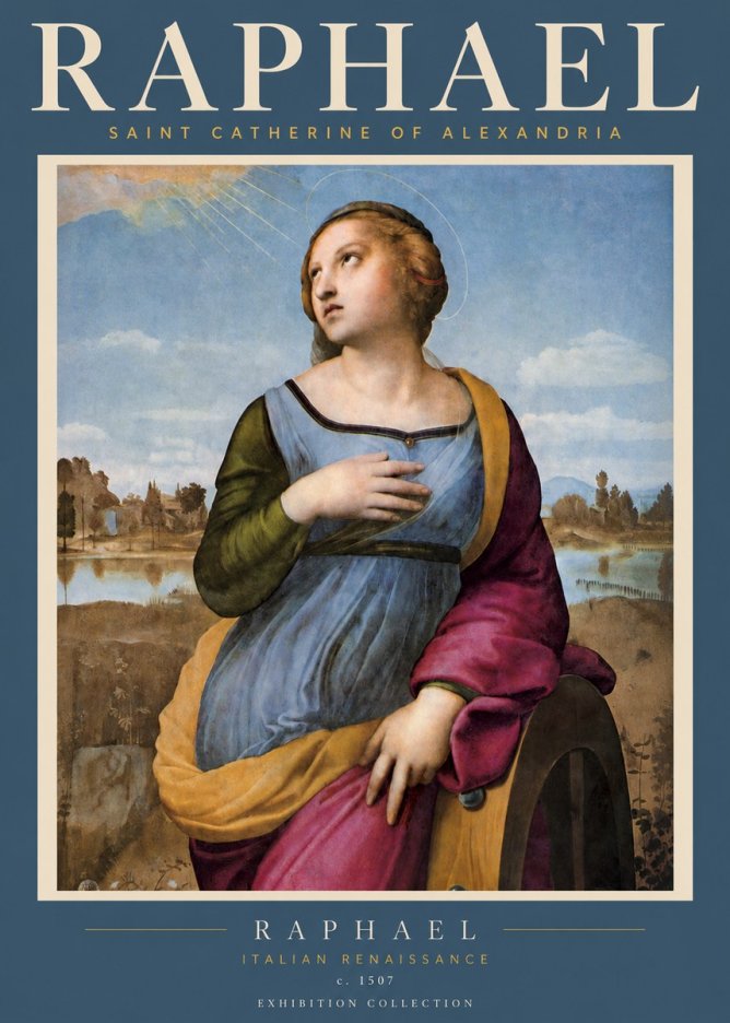 Raphael Saint Catherine of Alexandria No2 - Affiche